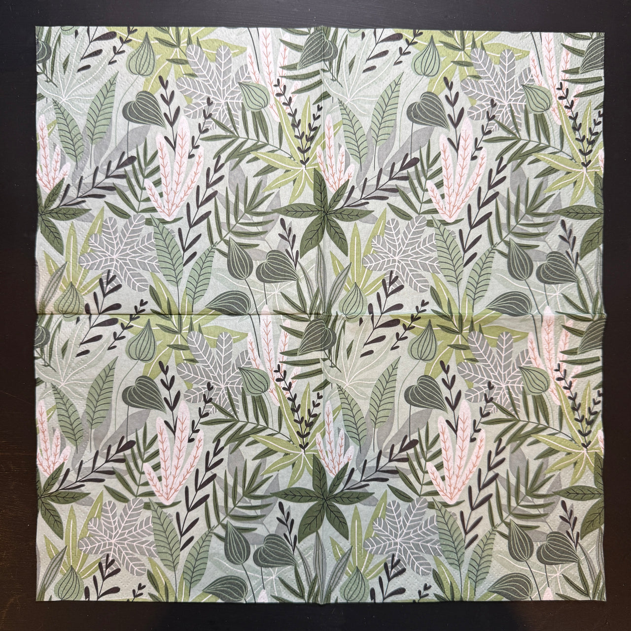 Napkin - Green Leaves Wallpaper