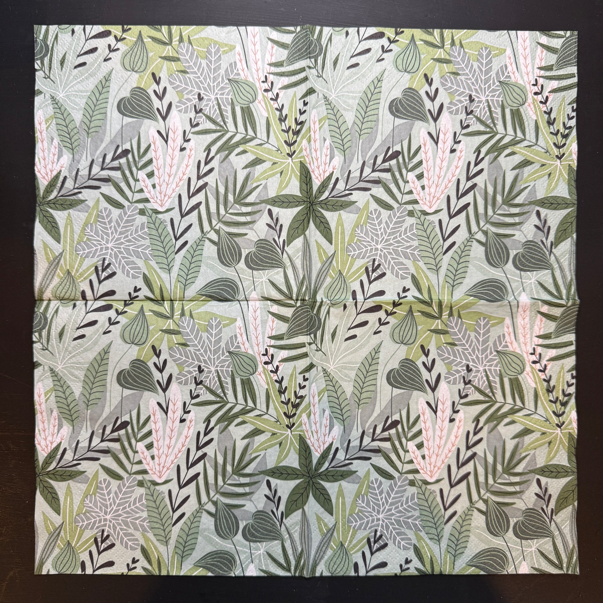 Napkin - Green Leaves Wallpaper