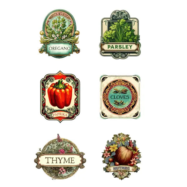 Herb & Spice Labels 3 White Cloud Decor Transfer