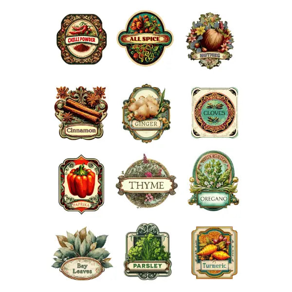 Herbs & Spices 1 White Cloud Decor Transfer