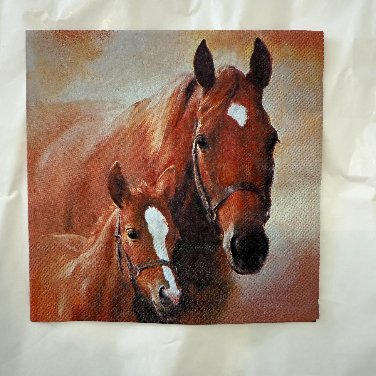 Napkin - Horse With Foal