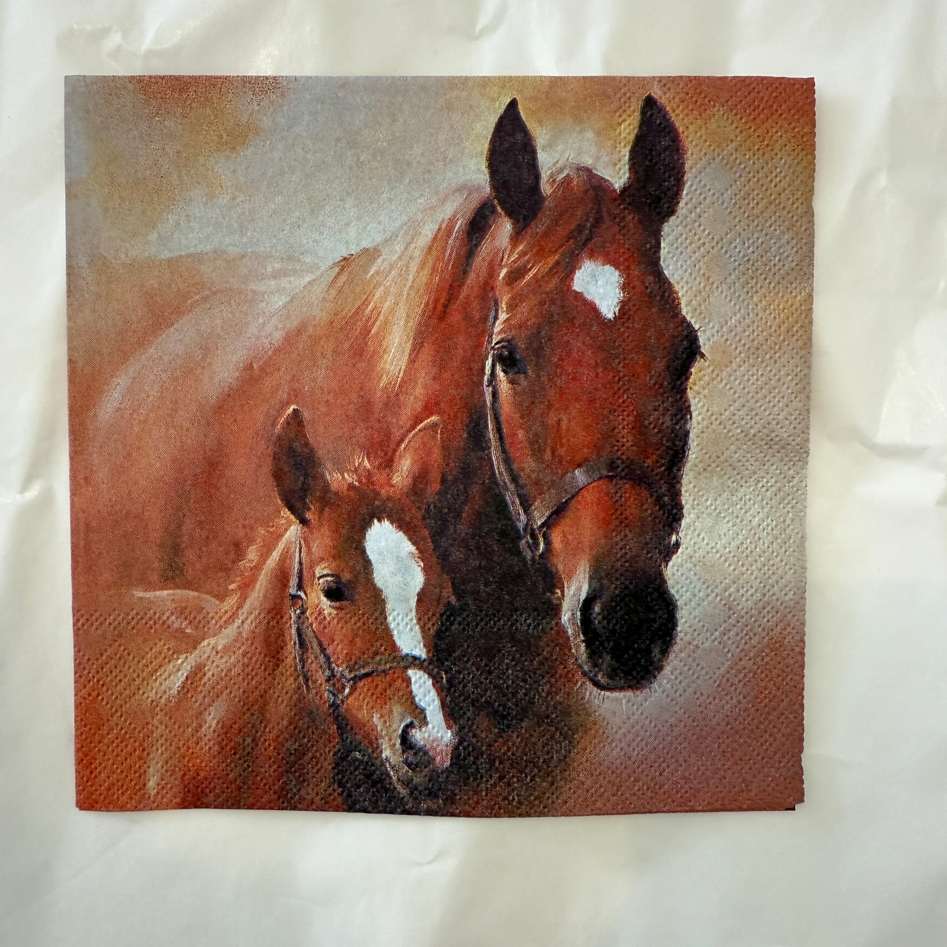 Napkin - Horse With Foal