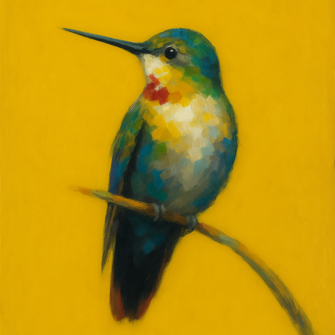 Hummingbird Left Decoupage Paper