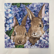 Napkin - Hydrangea Bunnies