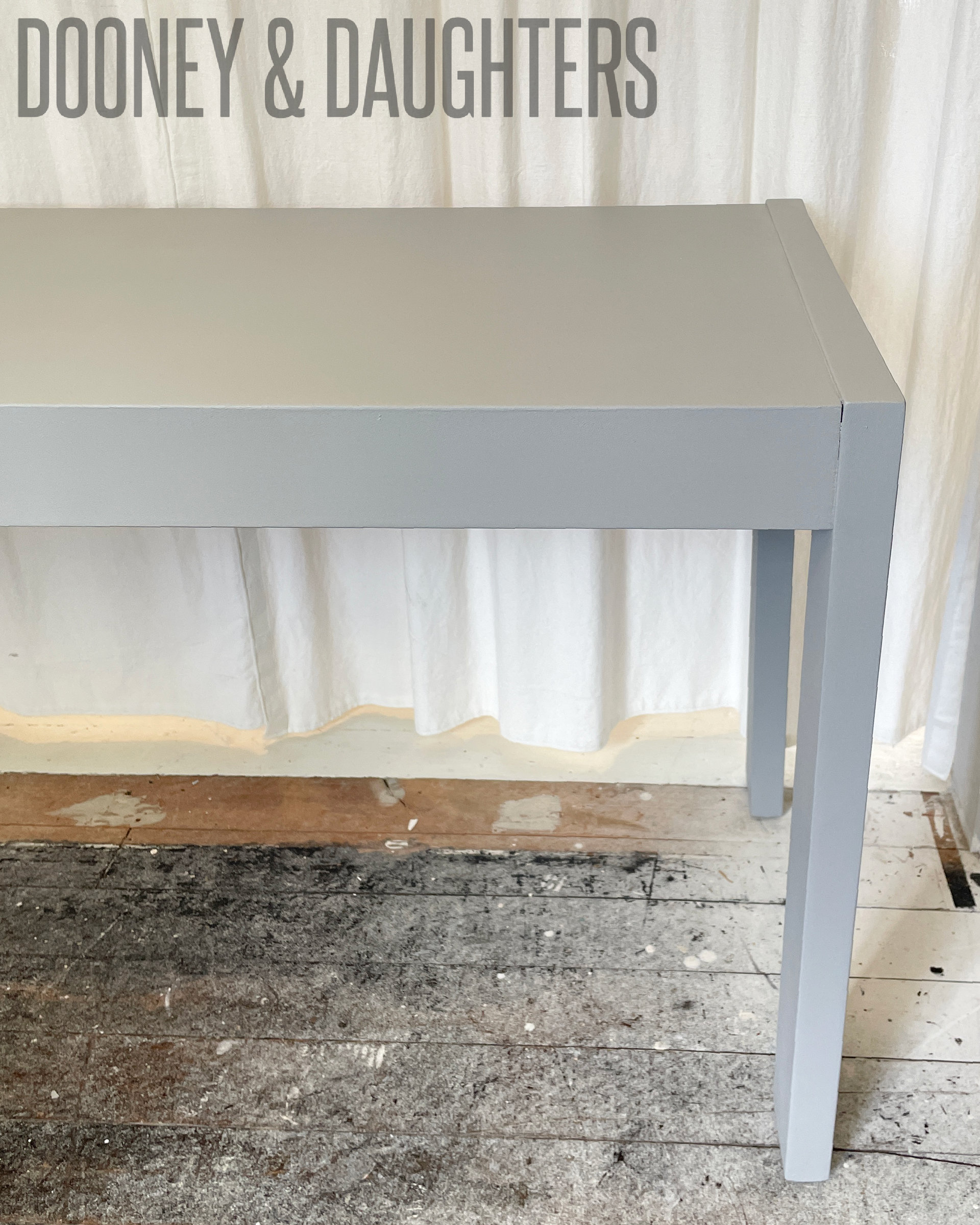 Custom Grey Hall Table