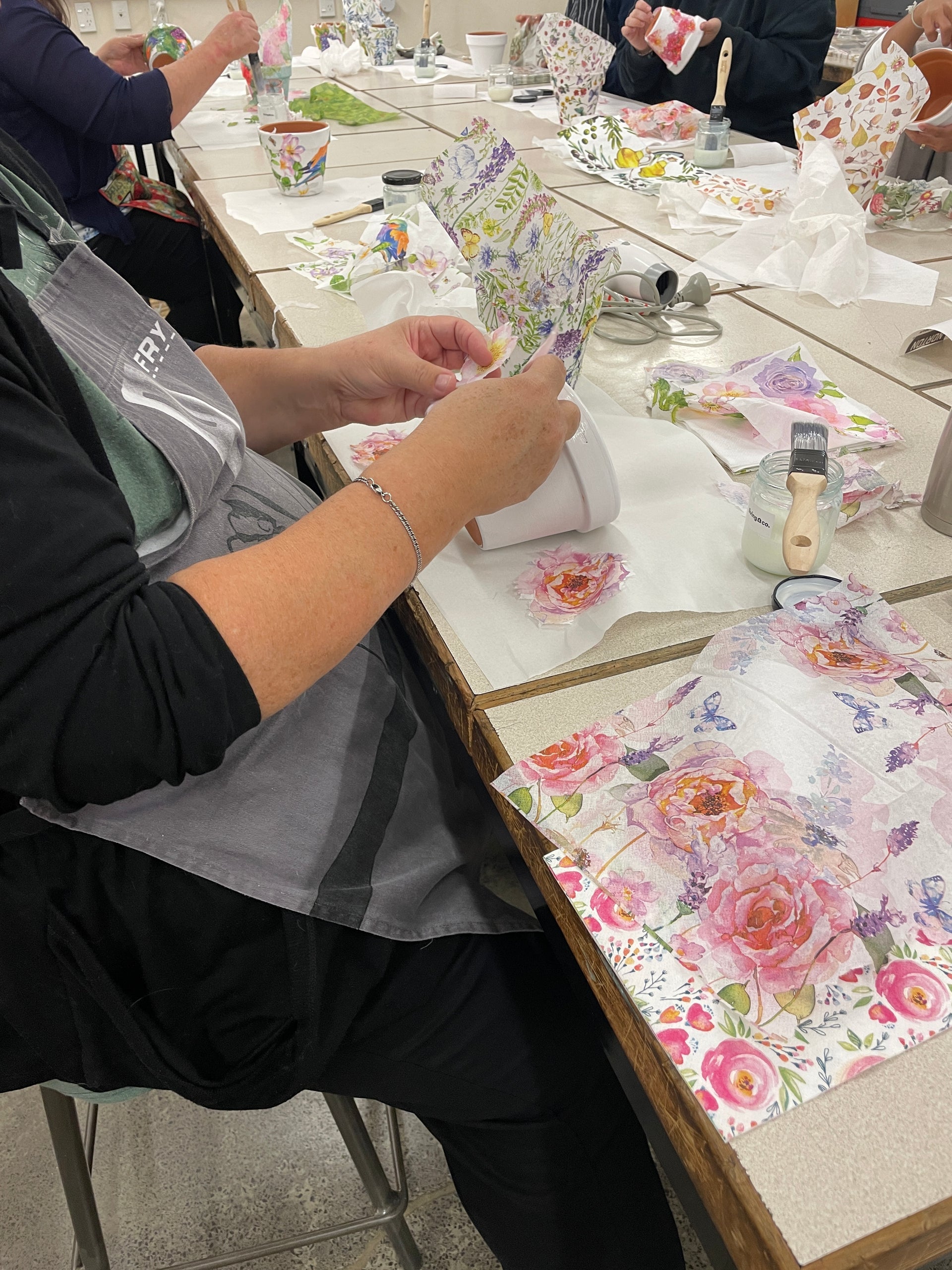 Decoupage Pots - Selwyn Community Education Workshop Tuesday 6 August