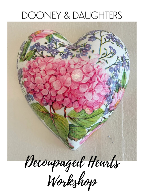 Decoupaged Hearts Workshop