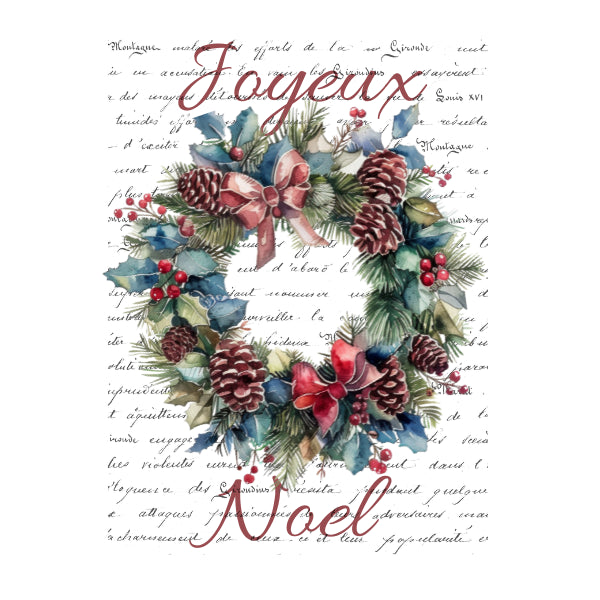 Joyeux Noel White Cloud Decor Transfer