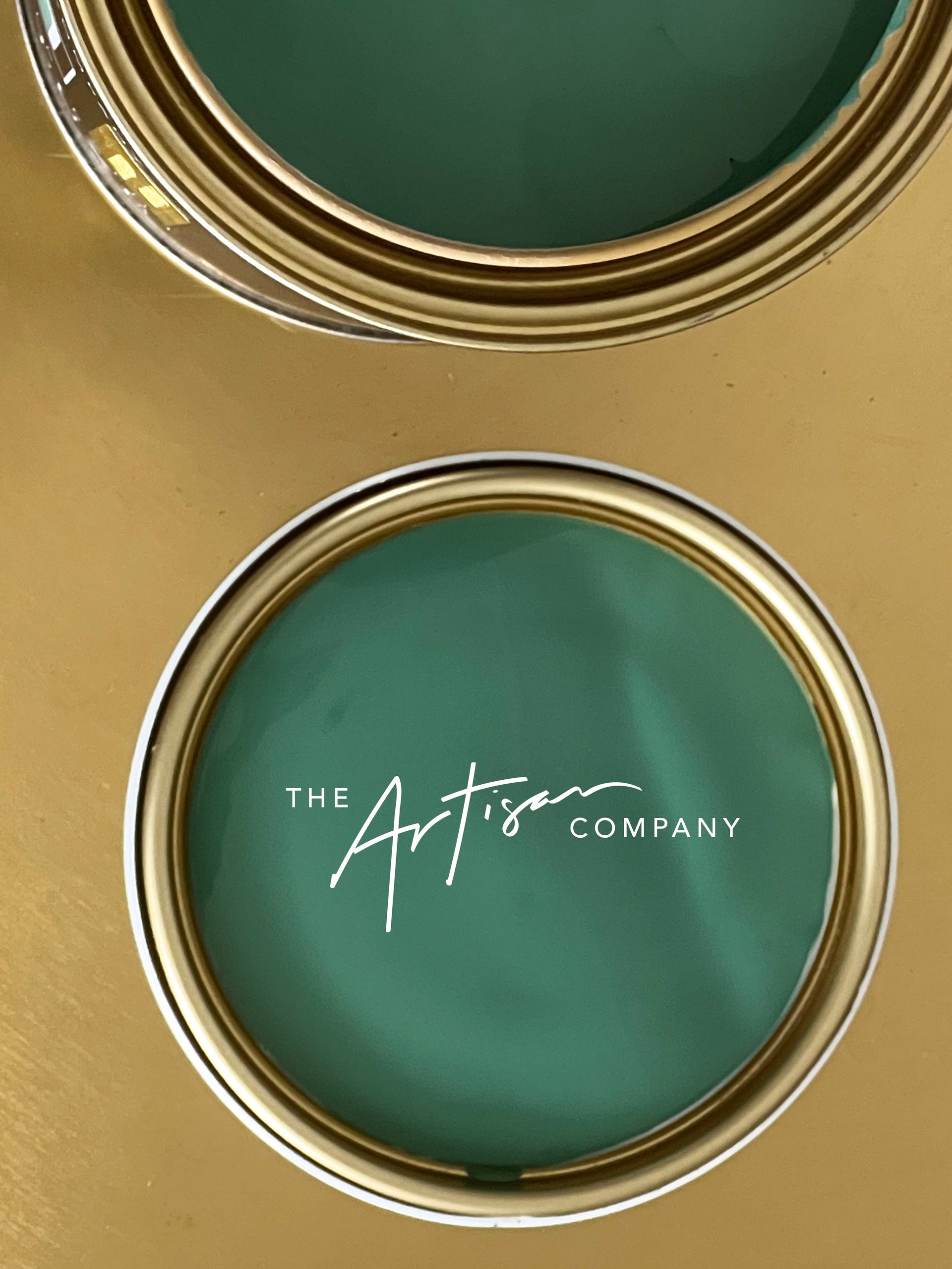 Open tin of Cavalli wall paint – blue-green NZ-inspired colour