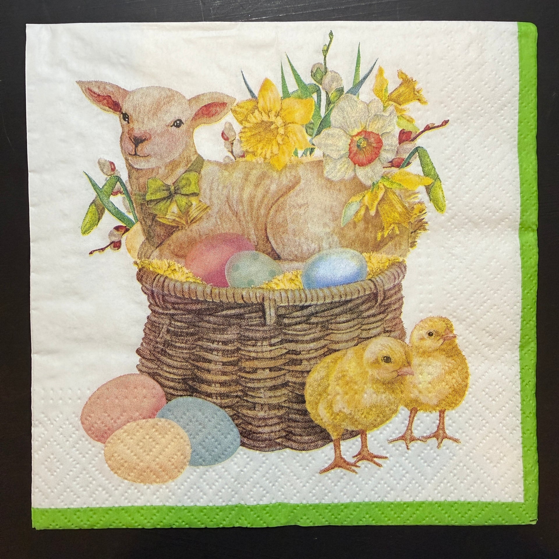 Napkin - Lamb Basket