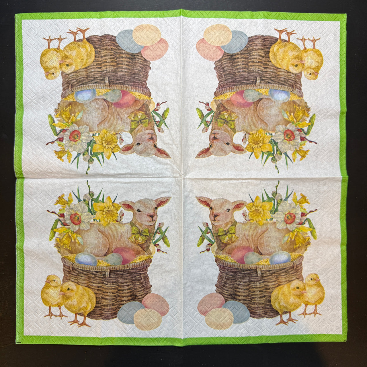 Napkin - Lamb Basket