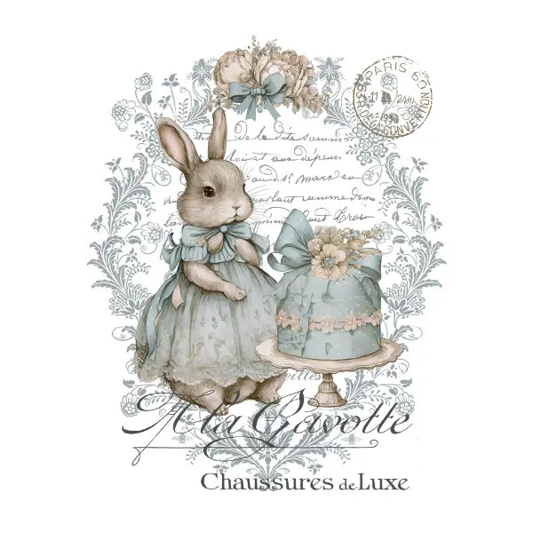 Lapin Et Gateau White Cloud Decor Transfer