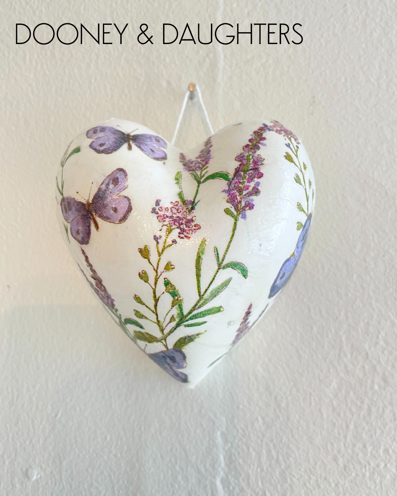 Mini Heart - Lavender & Butterflies