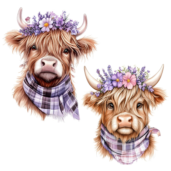 Lavender Highland 1 White Cloud Decor Transfer