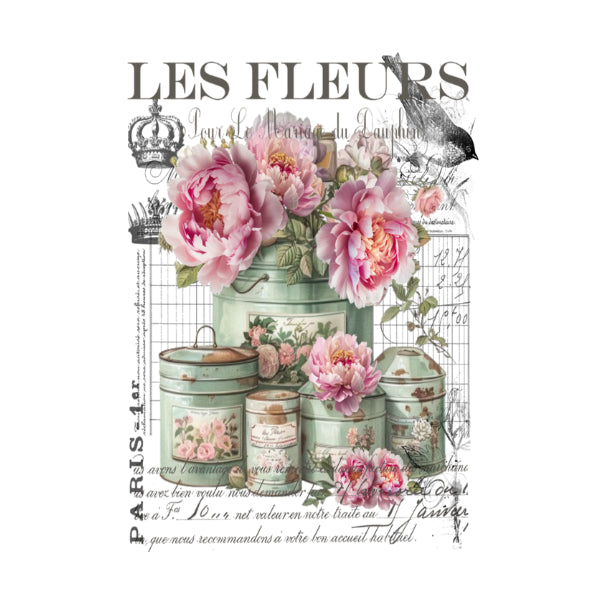 Les Fleurs 3 White Cloud Decor Transfer