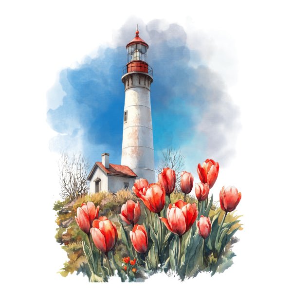 Lighthouse 1 White Cloud Decor Transfer