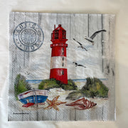 Napkin - Lighthouse & Seagulls