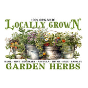 Locally Grown Herbs White Cloud Decor Transfer