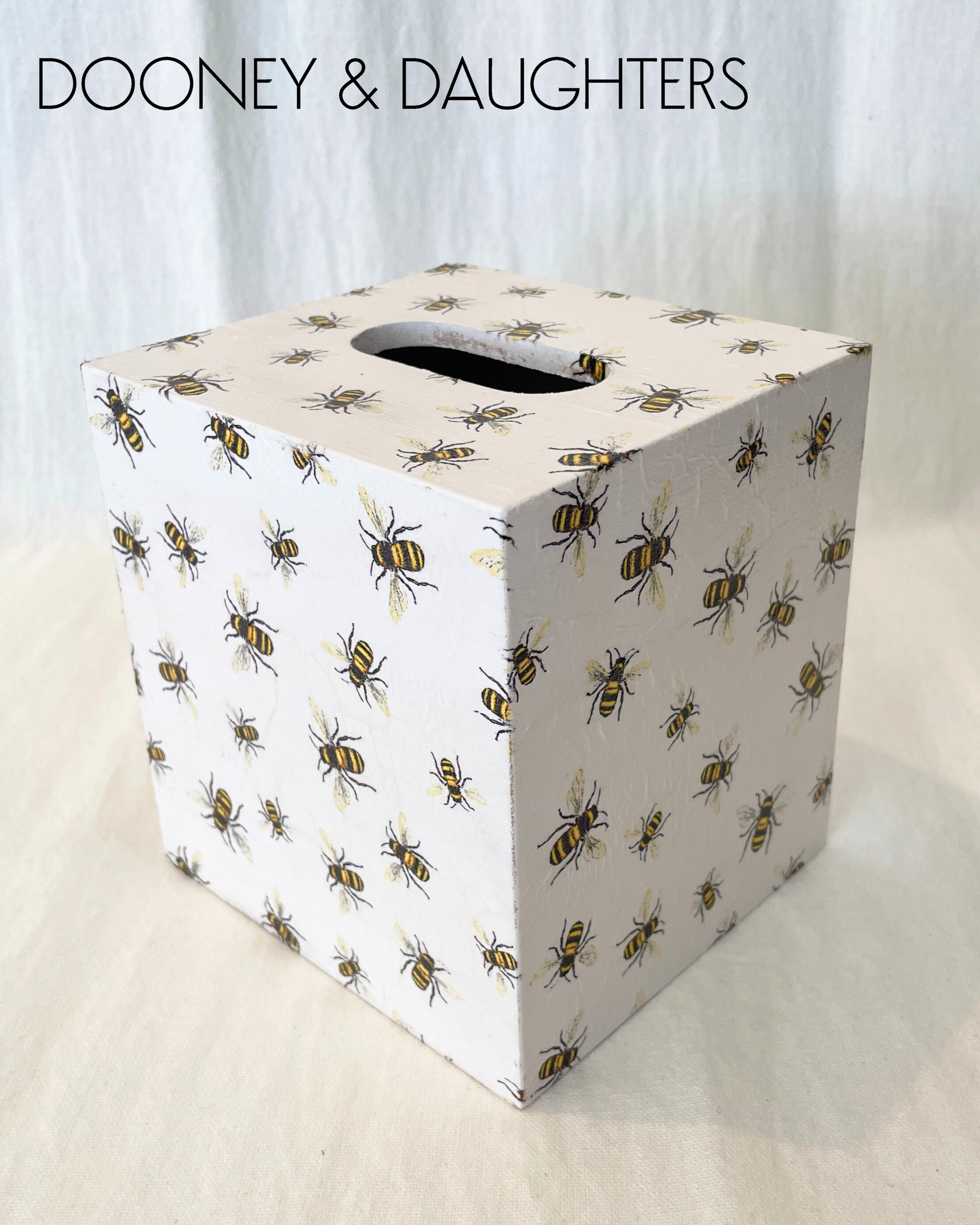 Lovely Bees Square Tissue Box