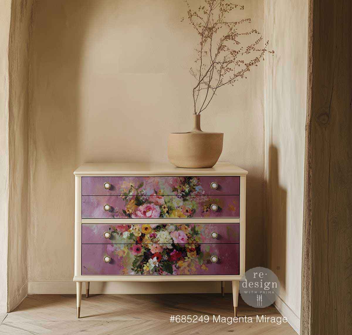 Decoupage Fiber - Magenta Mirage