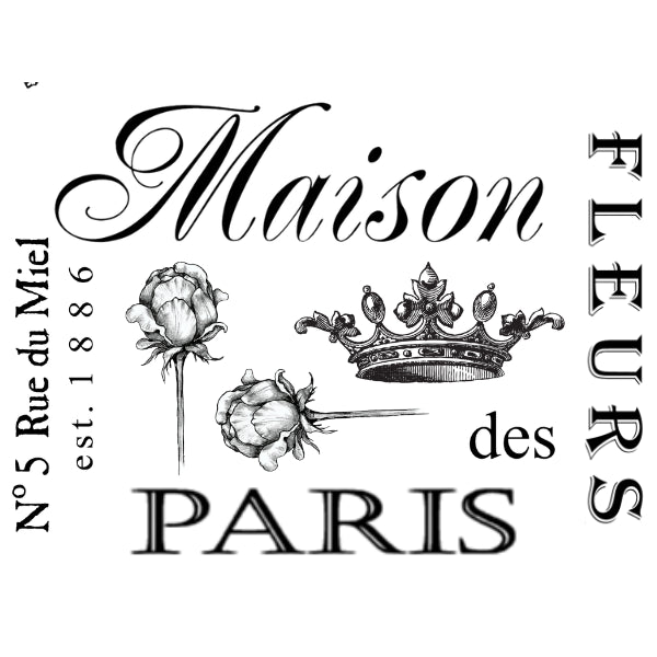 Maison Des Fleurs White Cloud Decor Transfer