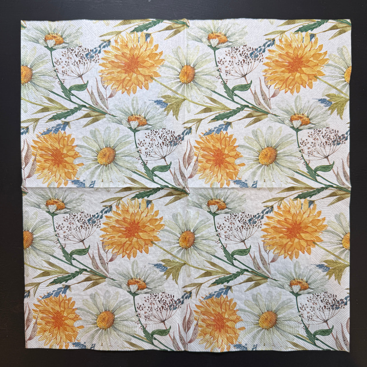 Napkin - Marigolds & Wildflowers