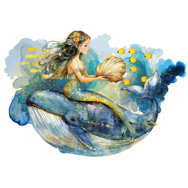 Mermaid 1 White Cloud Decor Transfer