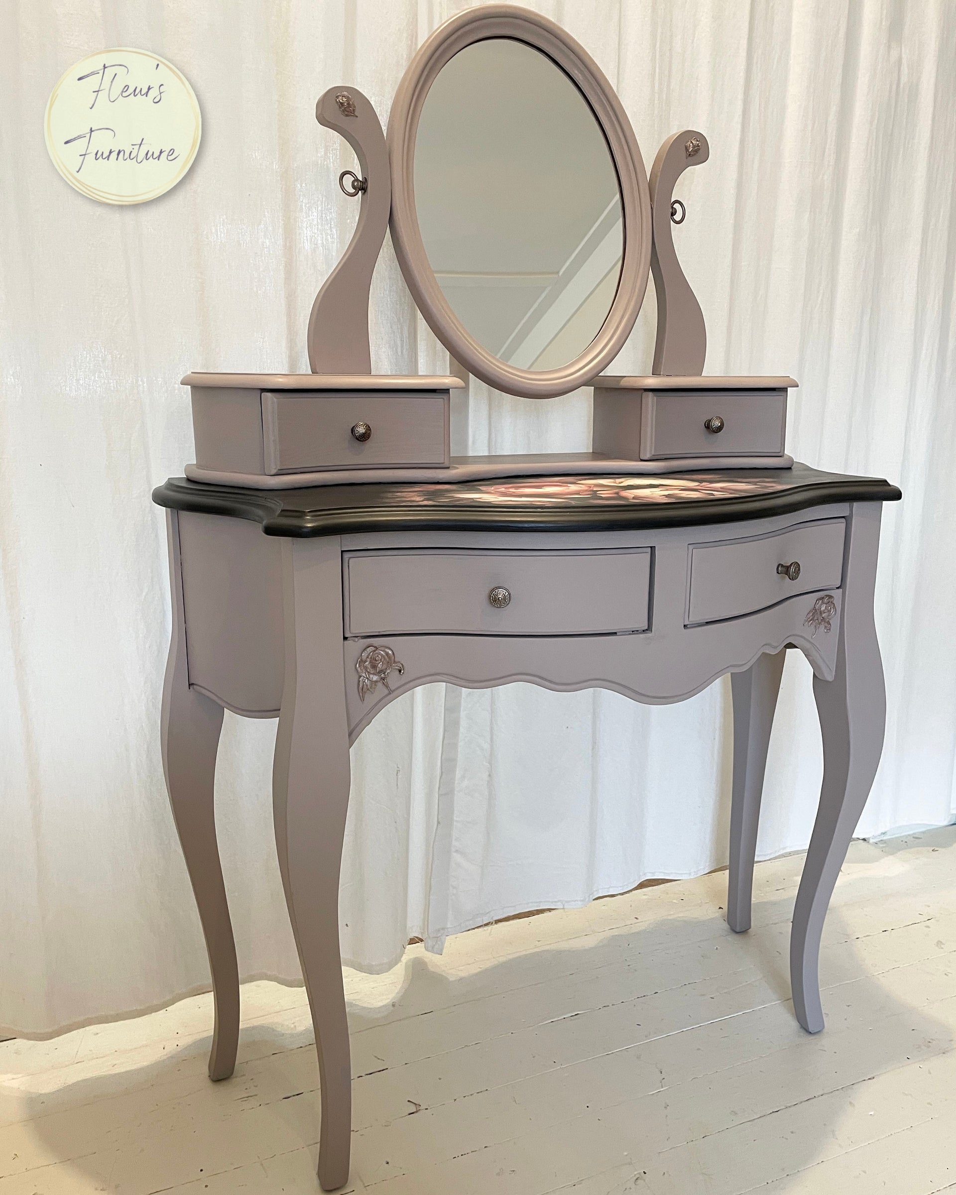 Moody Florals Dressing Table