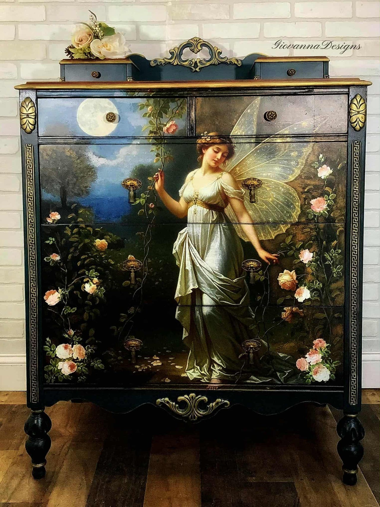 Moon Goddess Decoupage Paper