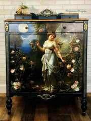 Moon Goddess Decoupage Paper