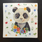 Napkin - Flower Panda