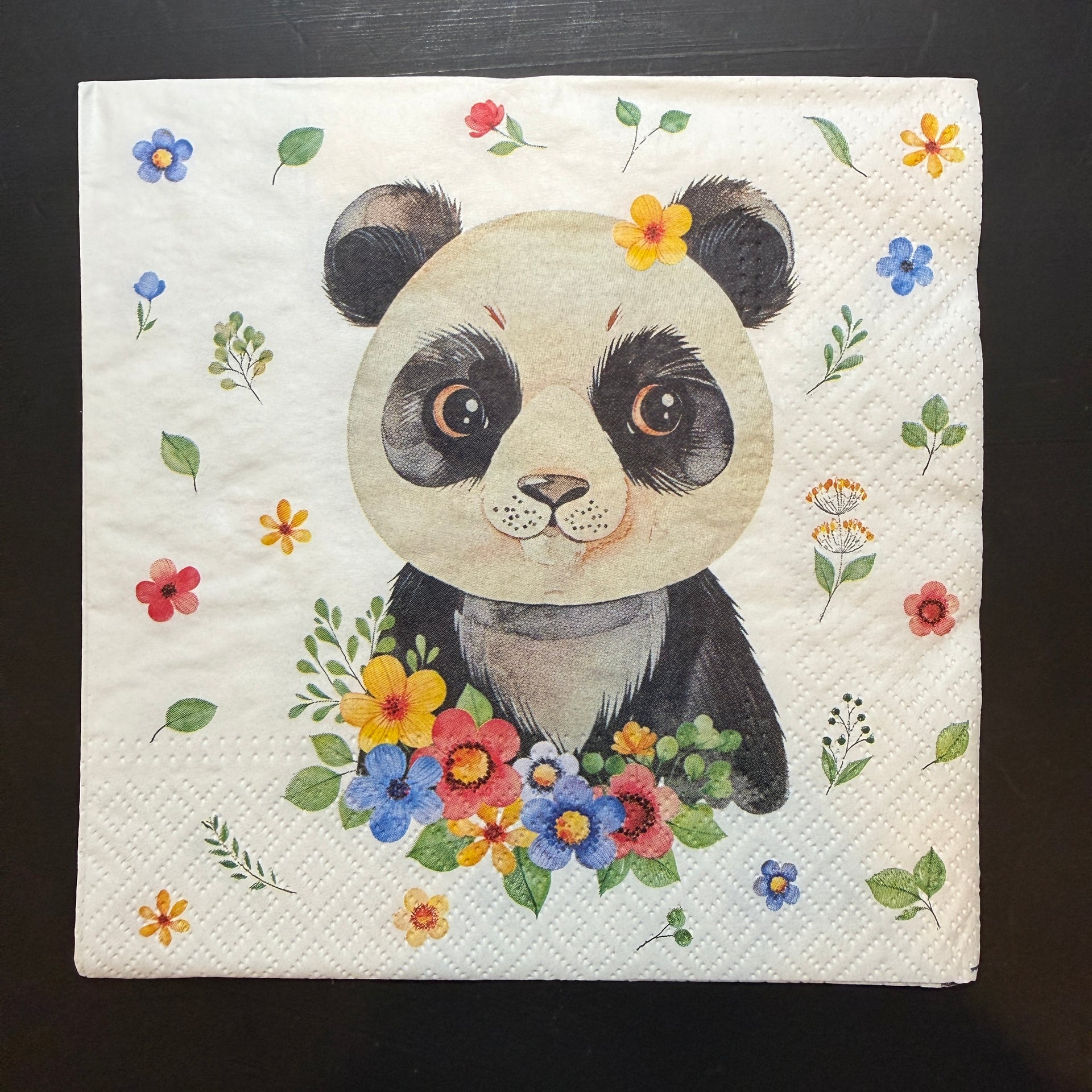 Napkin - Flower Panda