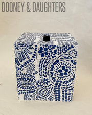 Nasia White & Blue Tissue Box