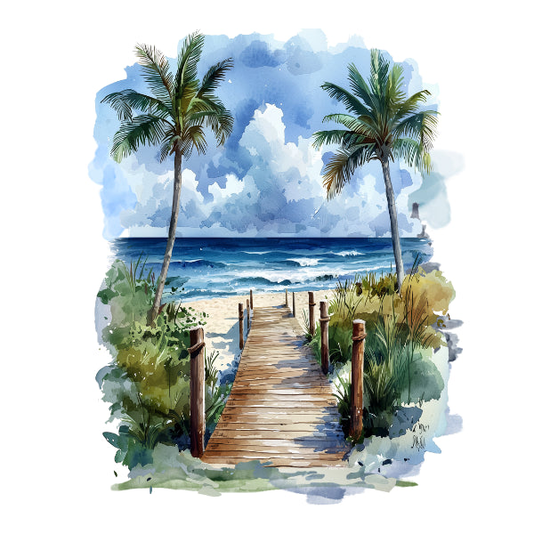 Nautical 2 White Cloud Decor Transfer