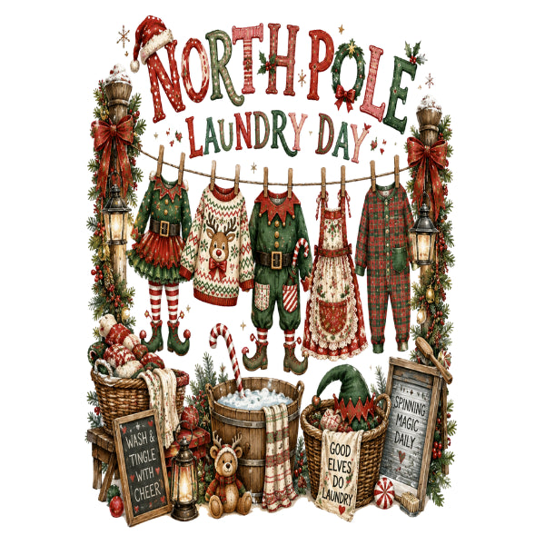 Christmas Transfer - North Pole Laundry