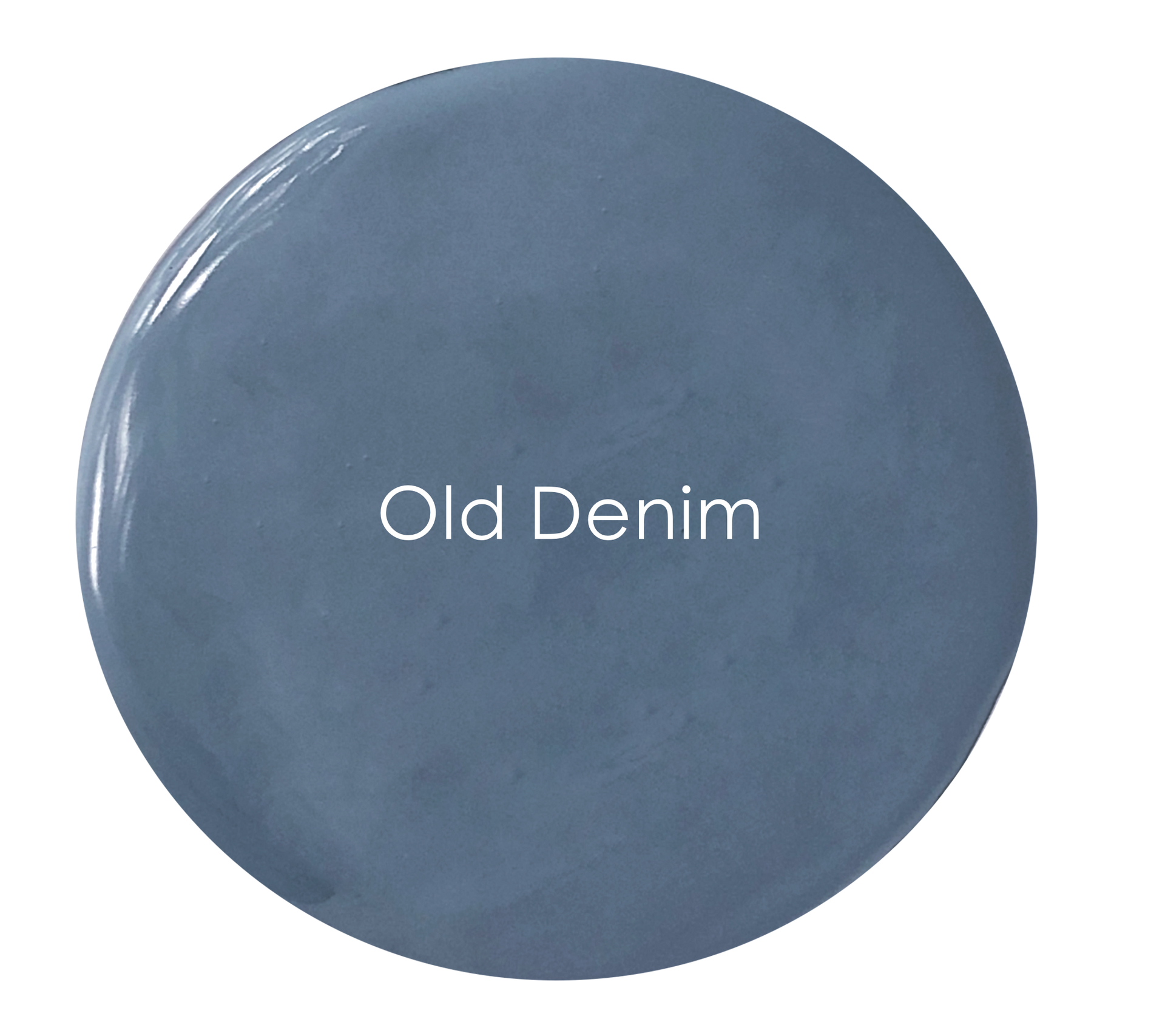 Old Denim chalk paint swatch – worn blue with grey undertones