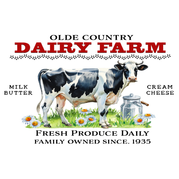 Olde Country Farm White Cloud Decor Transfer