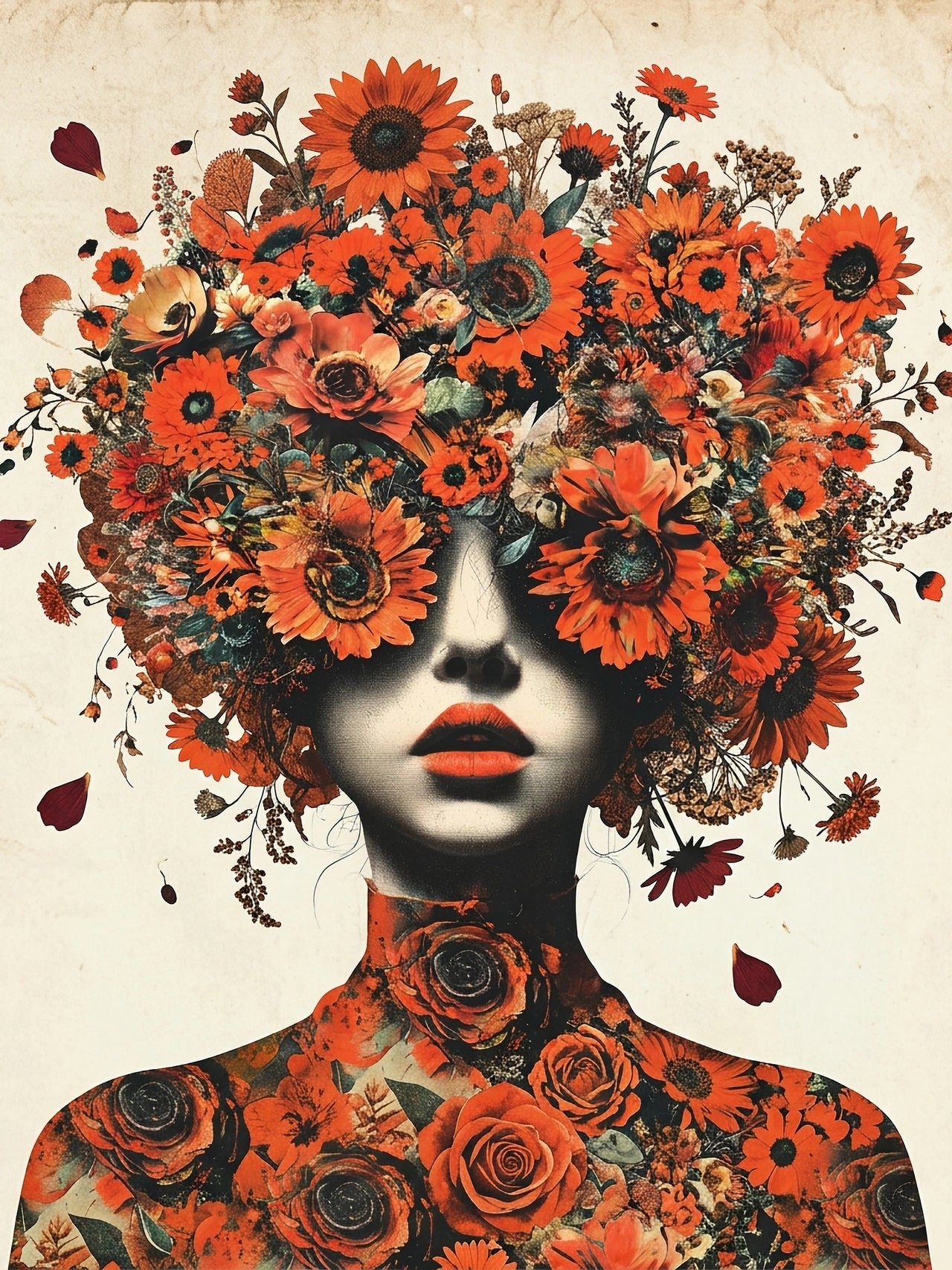 Orange Blossom Decoupage Paper 