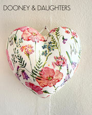 Pastel Flowers Medium Heart