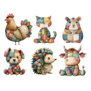 Patchwork Animals 2 White Cloud Decor Transfer