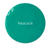 Peacock chalk paint swatch – rich jewel-toned green
