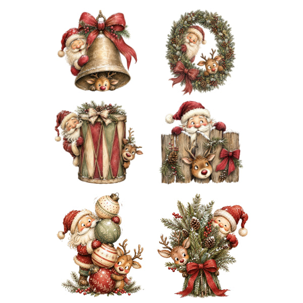 Christmas Transfer - Peeking Santa 1