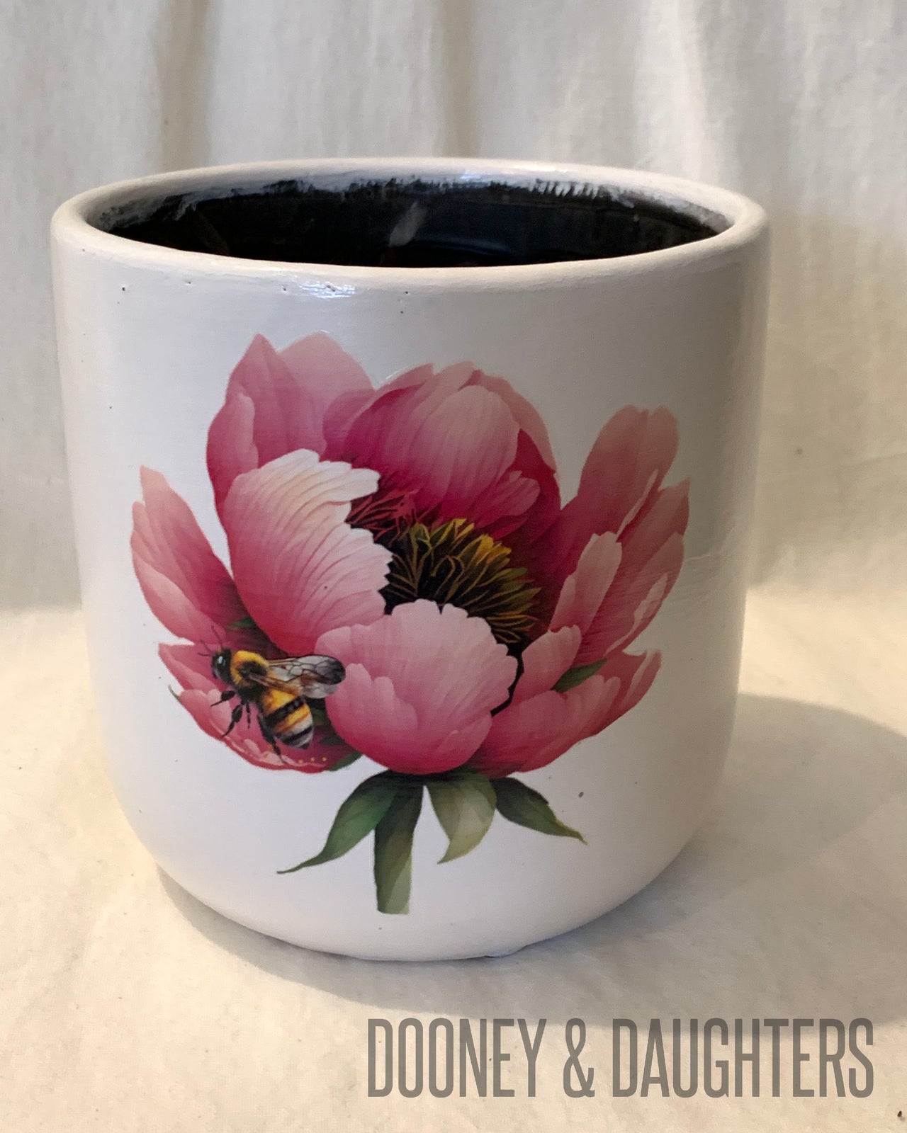 Large Pot - Peony & Bee