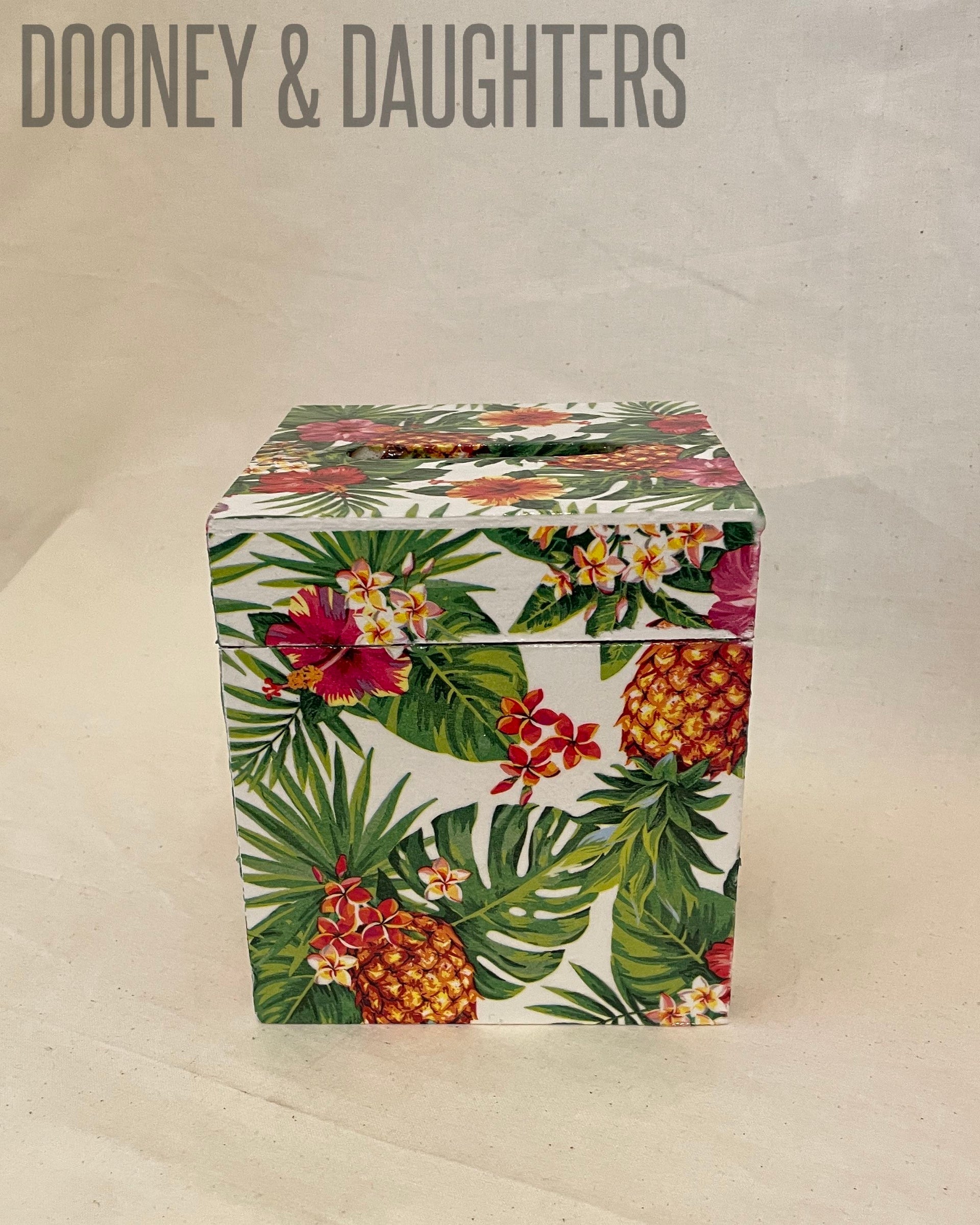 Pineapple & Palms Tissue Box
