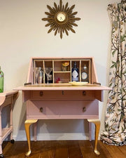 Pink & Gold Drinks Cabinet/Writing Bureau