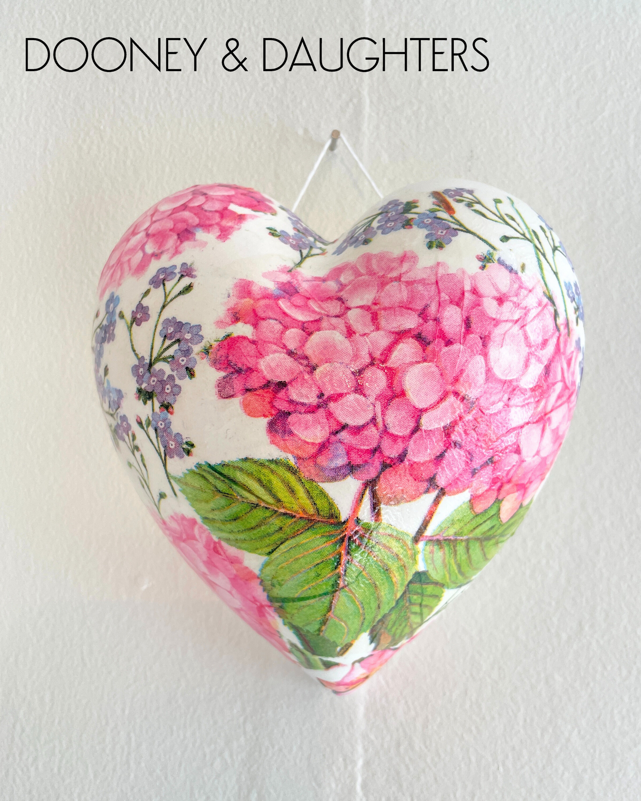 Medium Heart - Pink Hydrangea