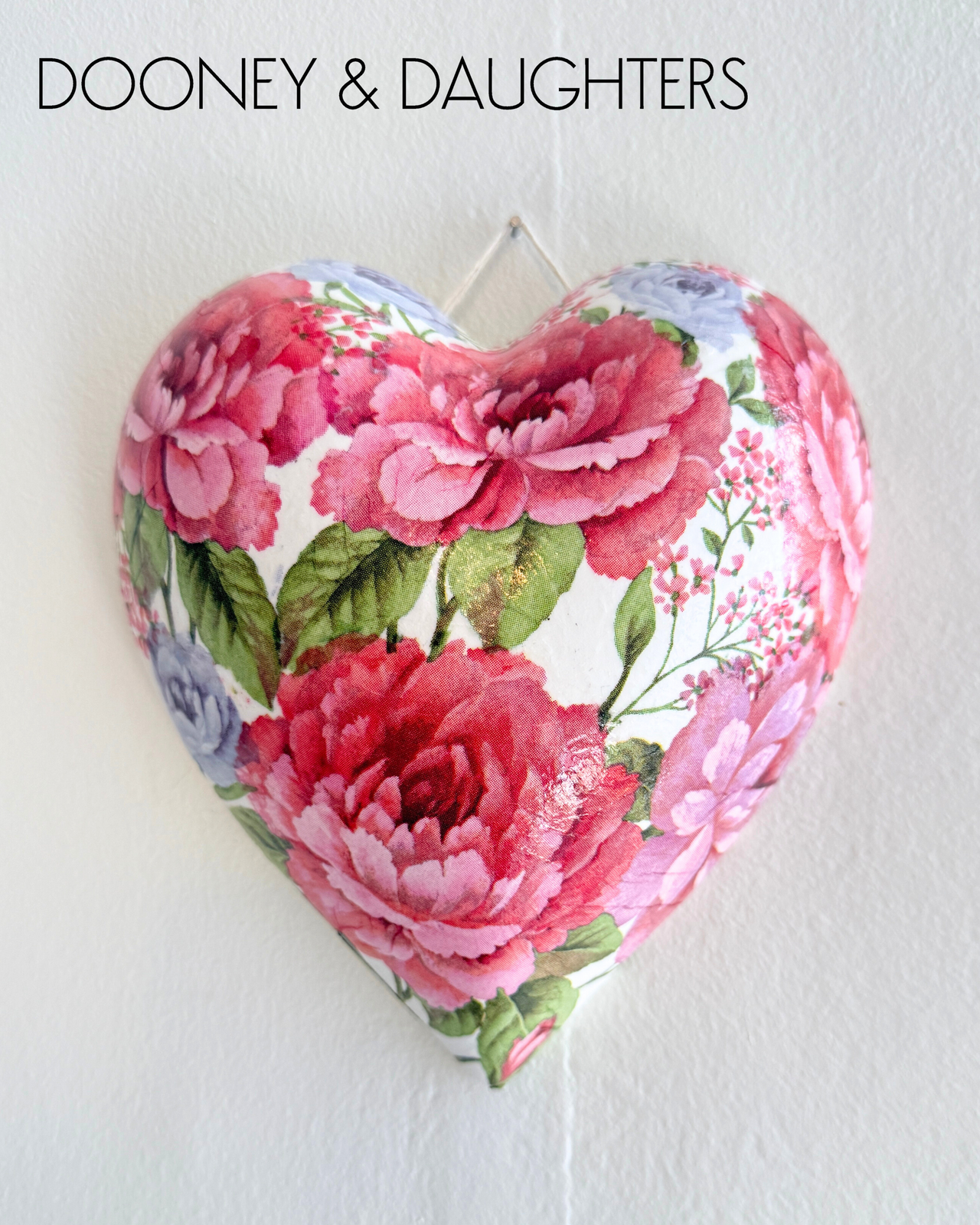 Large Heart - Pink Peonies