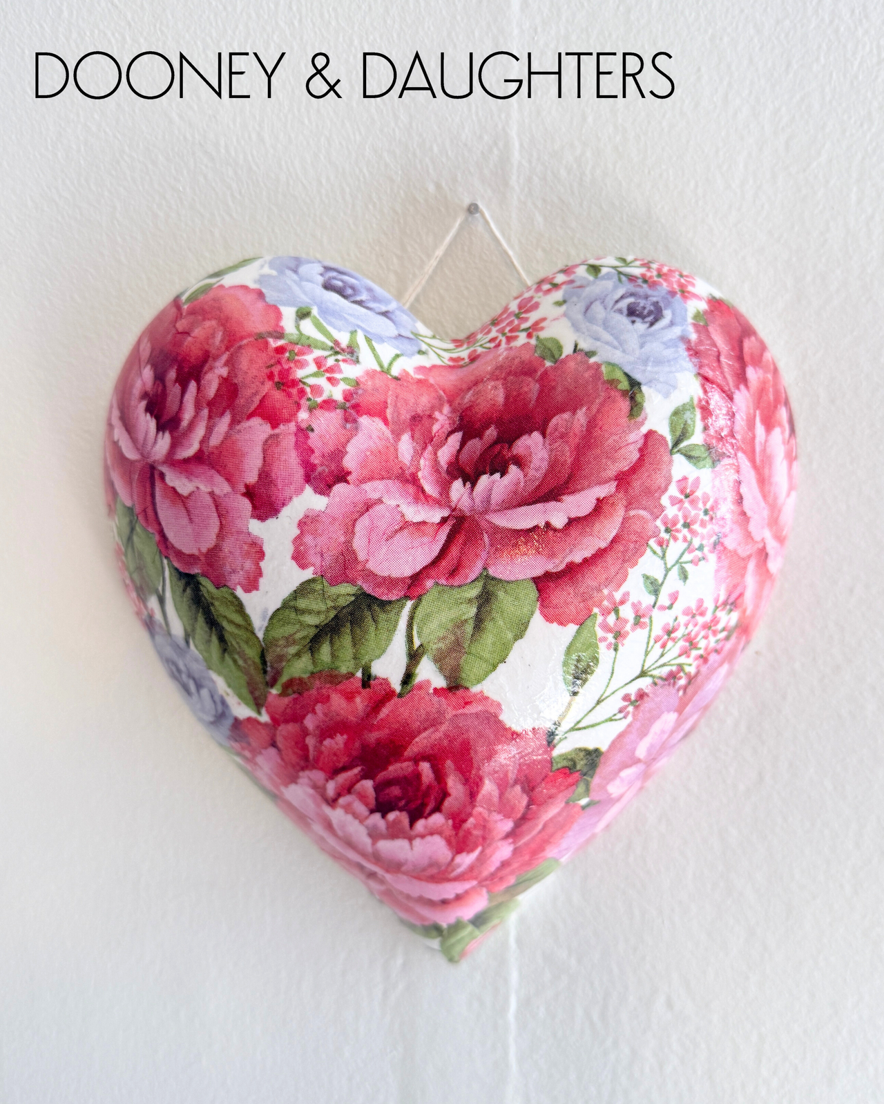 Large Heart - Pink Peonies