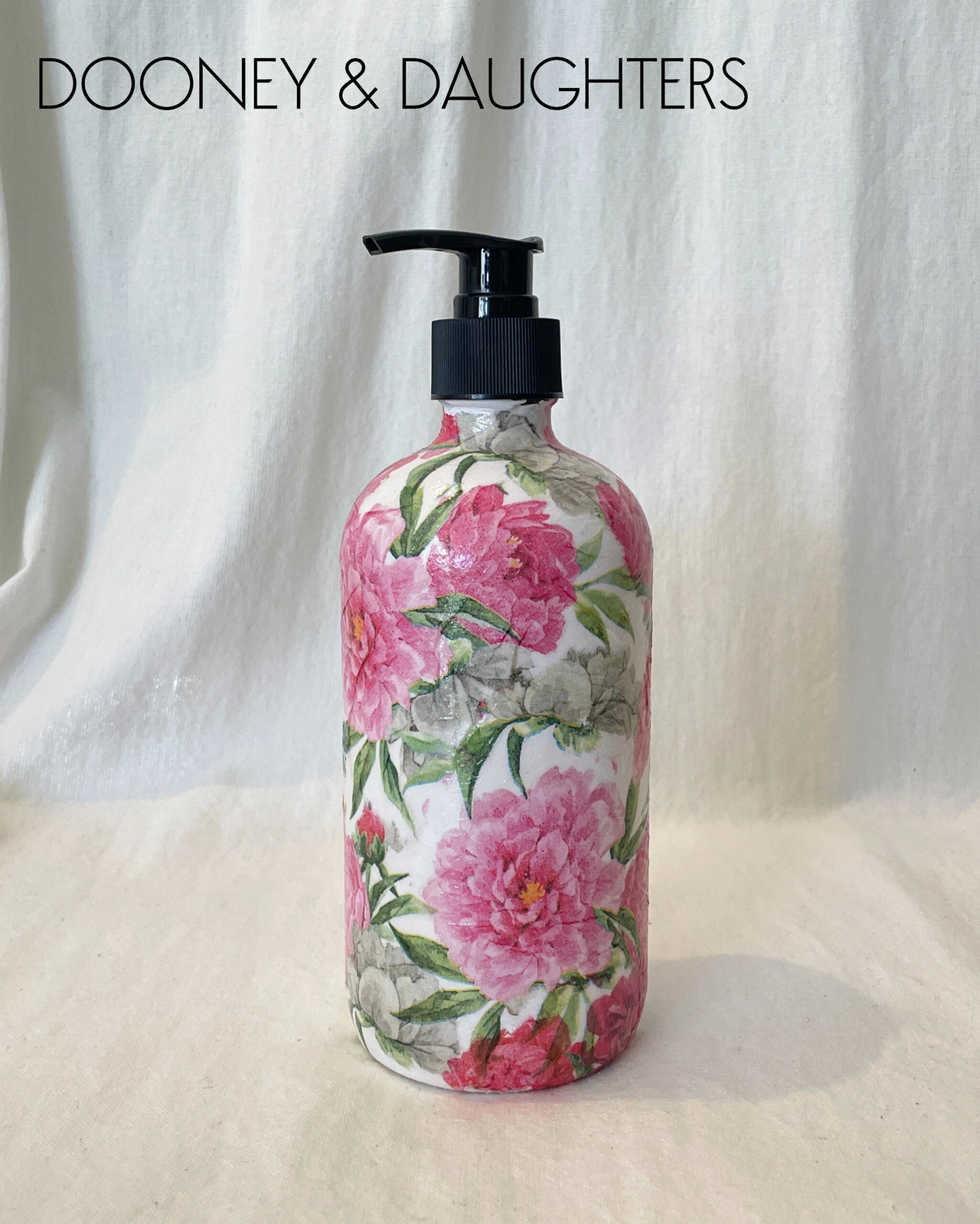 Pink Peony Soap Dispenser