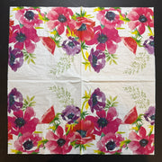 Napkin - Pink & Purple Poppies